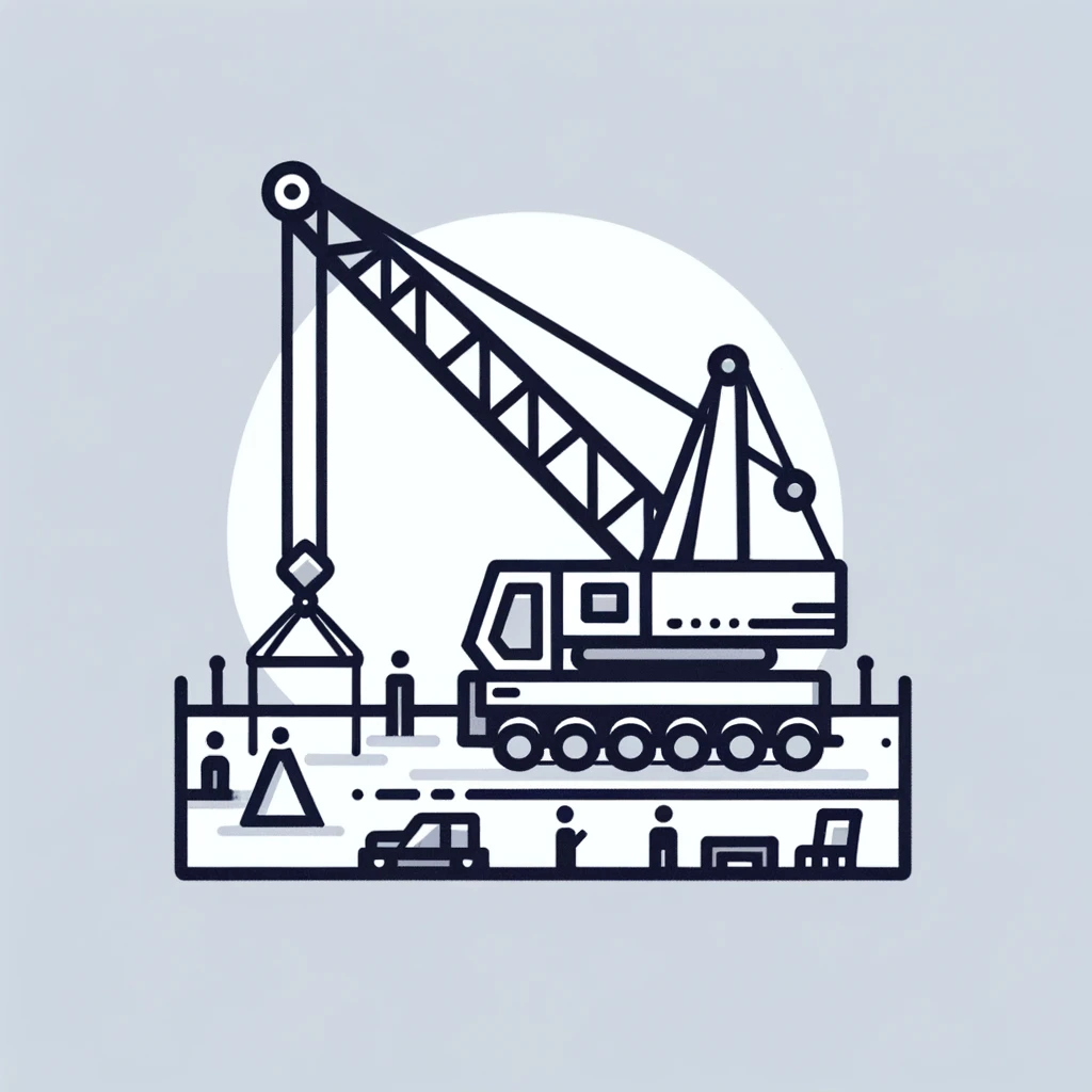 loler training minimalistic crane graphic made by Dall E